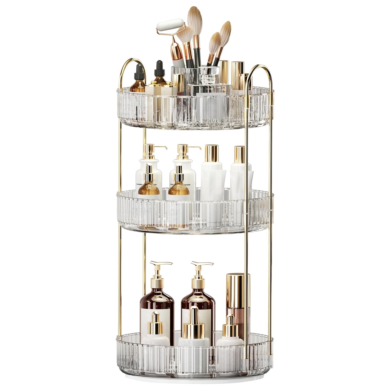 Home Essentials Bathroom Organizer - Organiseur de maquillage rotatif à 360