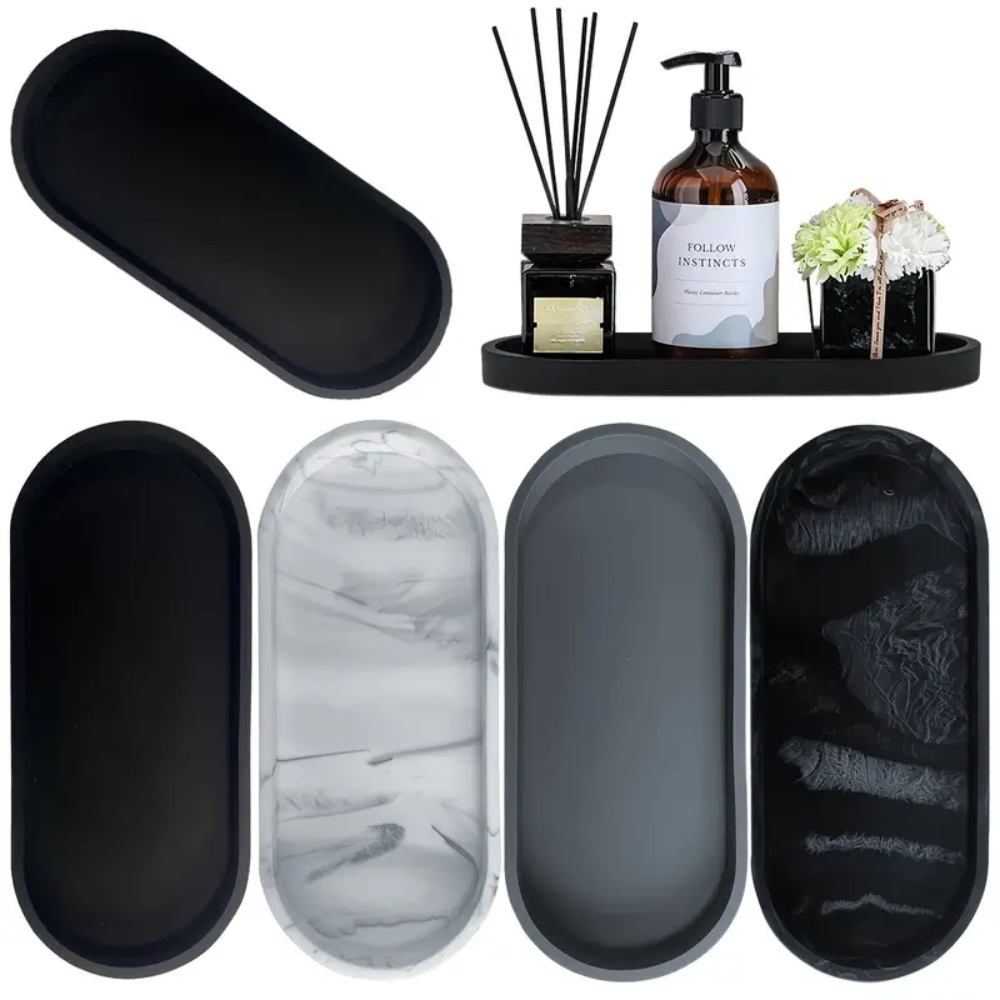 Home Essentials Bathroom Organizer - 1 plateau en silicone pour salle