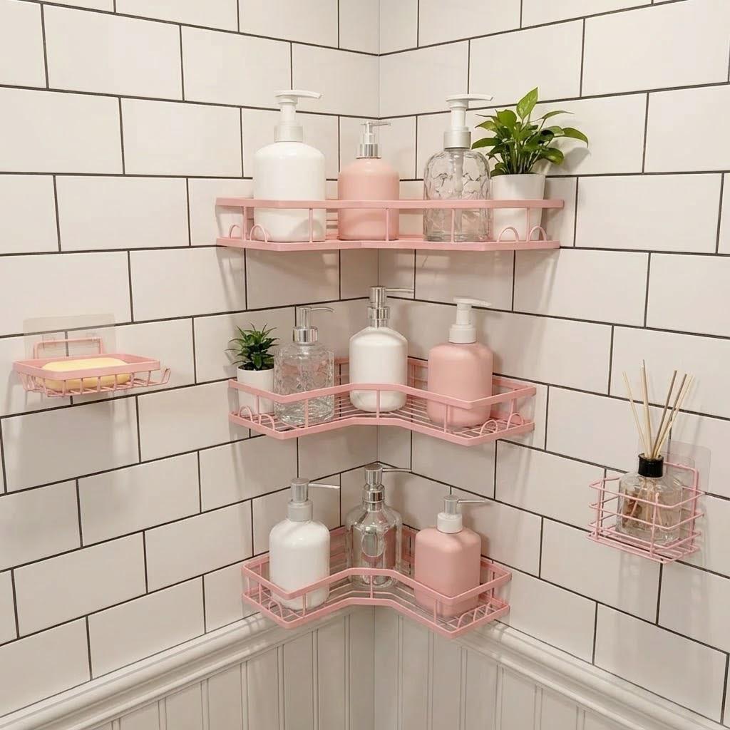 Home Essentials Bathroom Organizer - Lot de 5 organiseurs de douche
