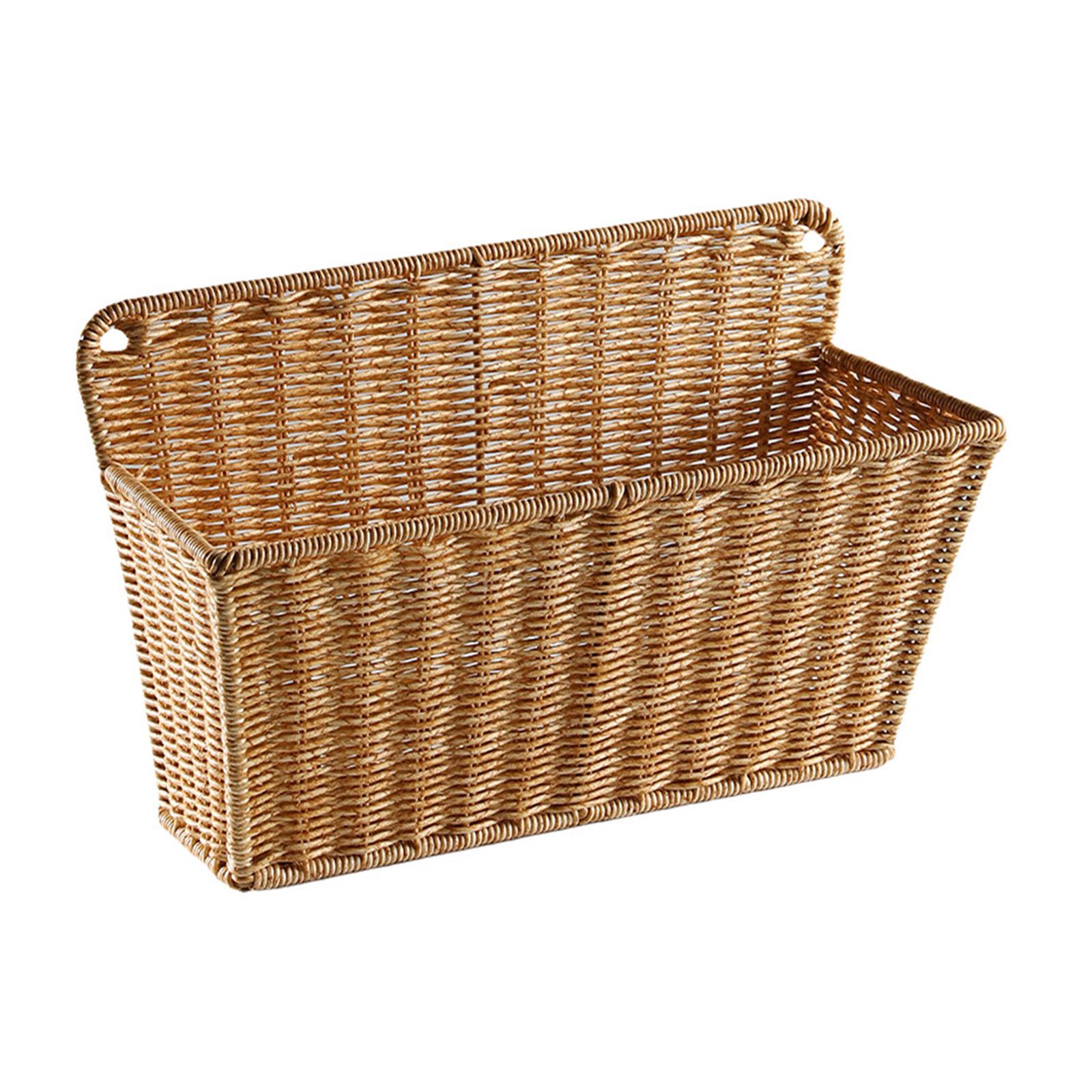 Home Essentials Bathroom Organizer - Panier de rangement mural tressé de