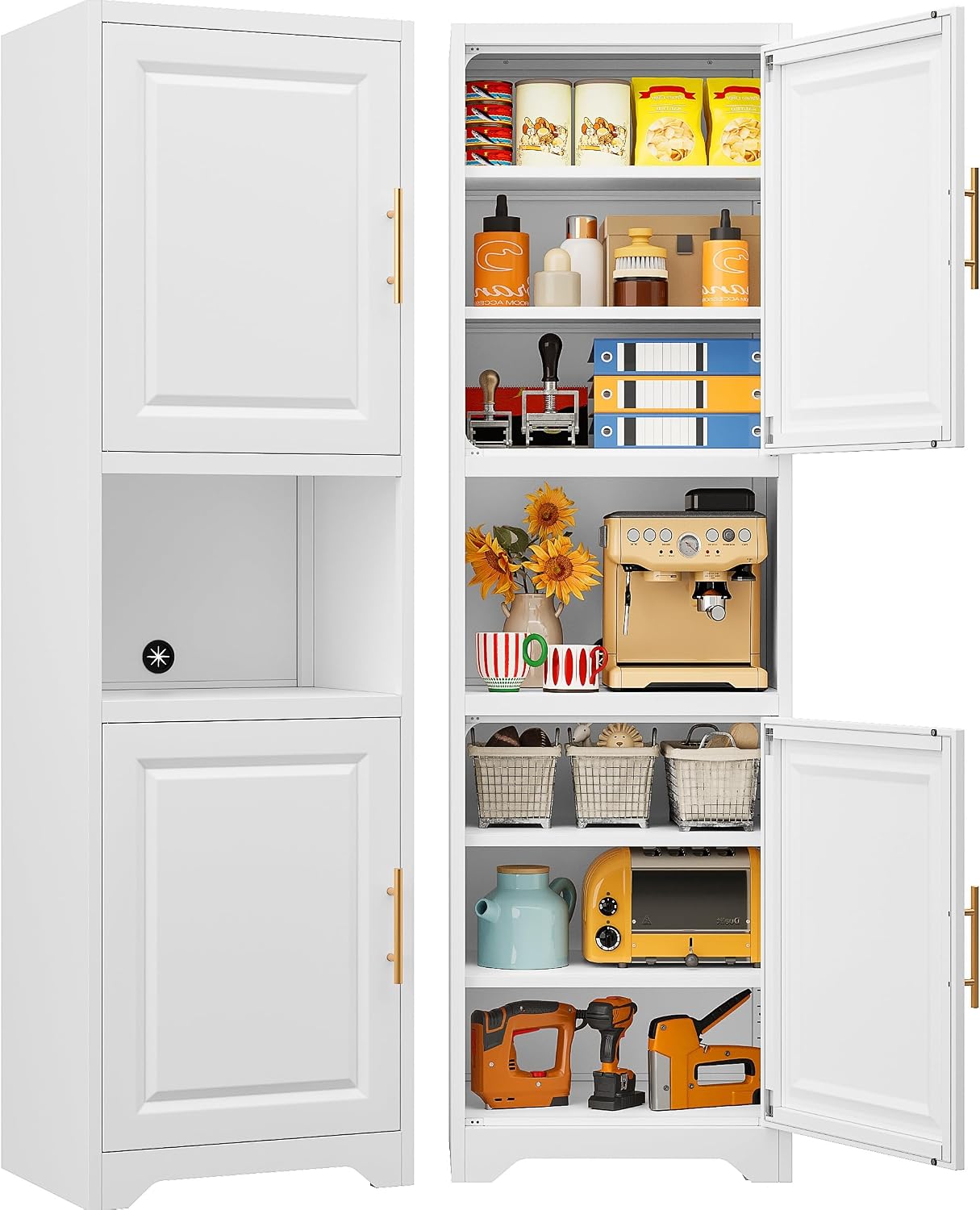 Home Bathroom Door - Armoire de rangement étroite de 67