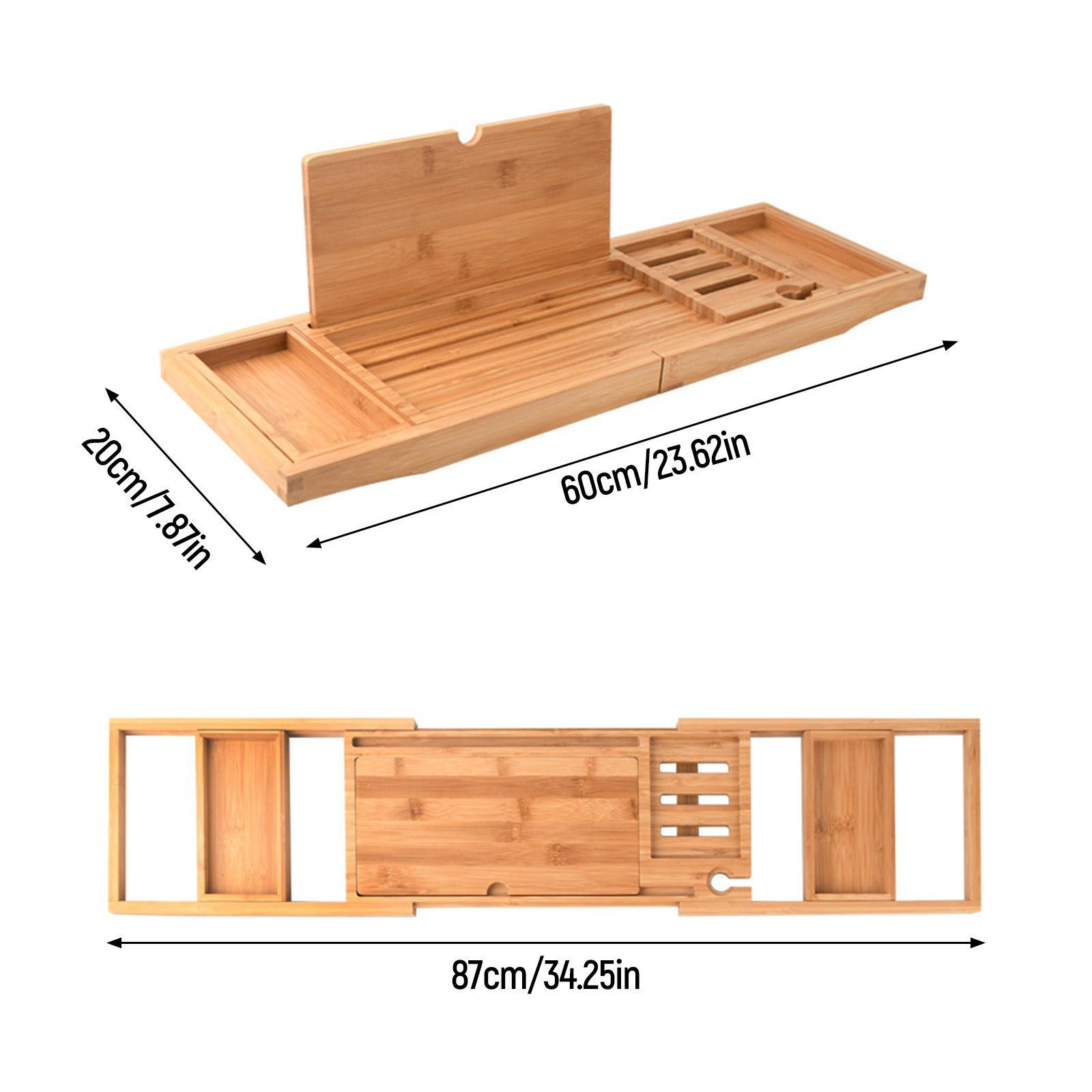 Bath Caddy Tray - Plateau de bain extensible en bois