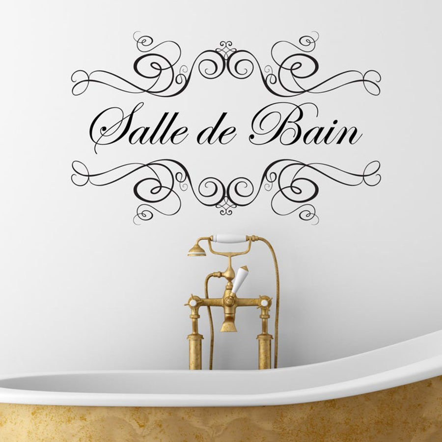 Home Bathroom Wall Tiles - Autocollant Mural Salle De Bain Citations