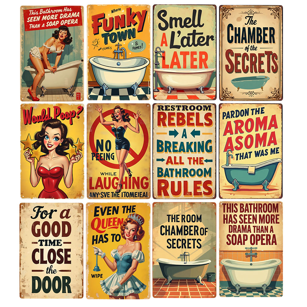 Panneau métallique Vintage ave - Home Decor Bathroom Ideas avis et prix