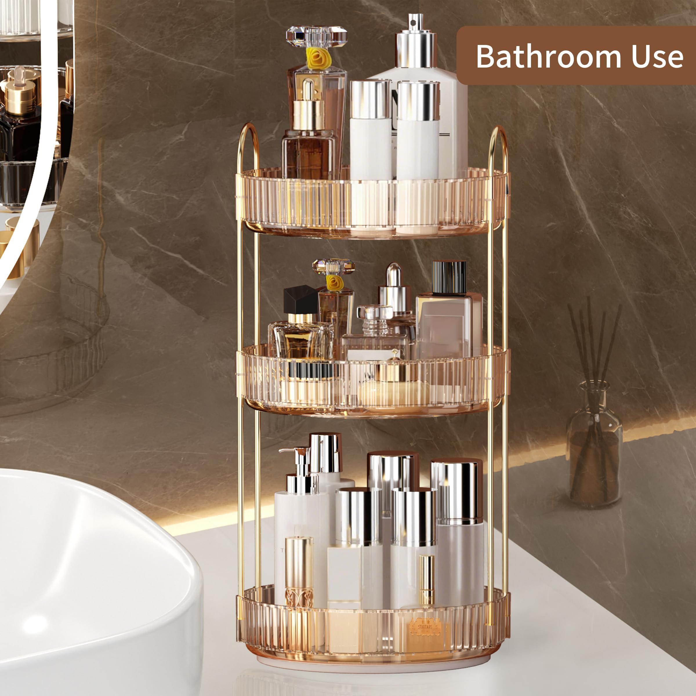 Organiseur de maquillage rotat - Home Essentials Bathroom Organizer avis et prix