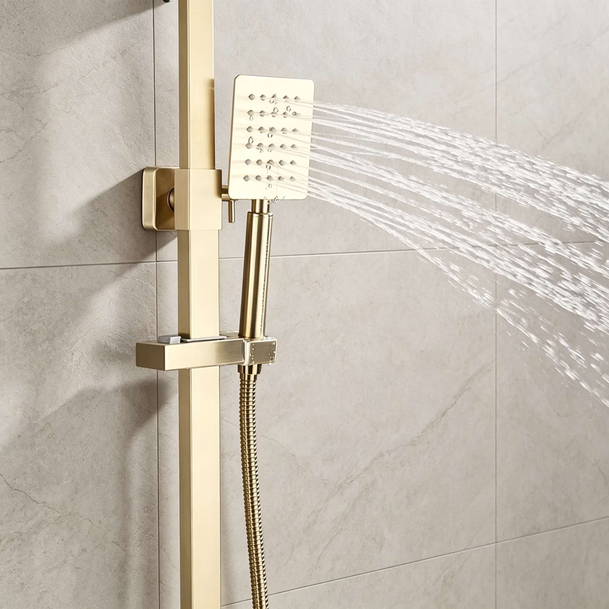 Ensemble de douche doré en aci - Home Bathroom Shower avis et prix
