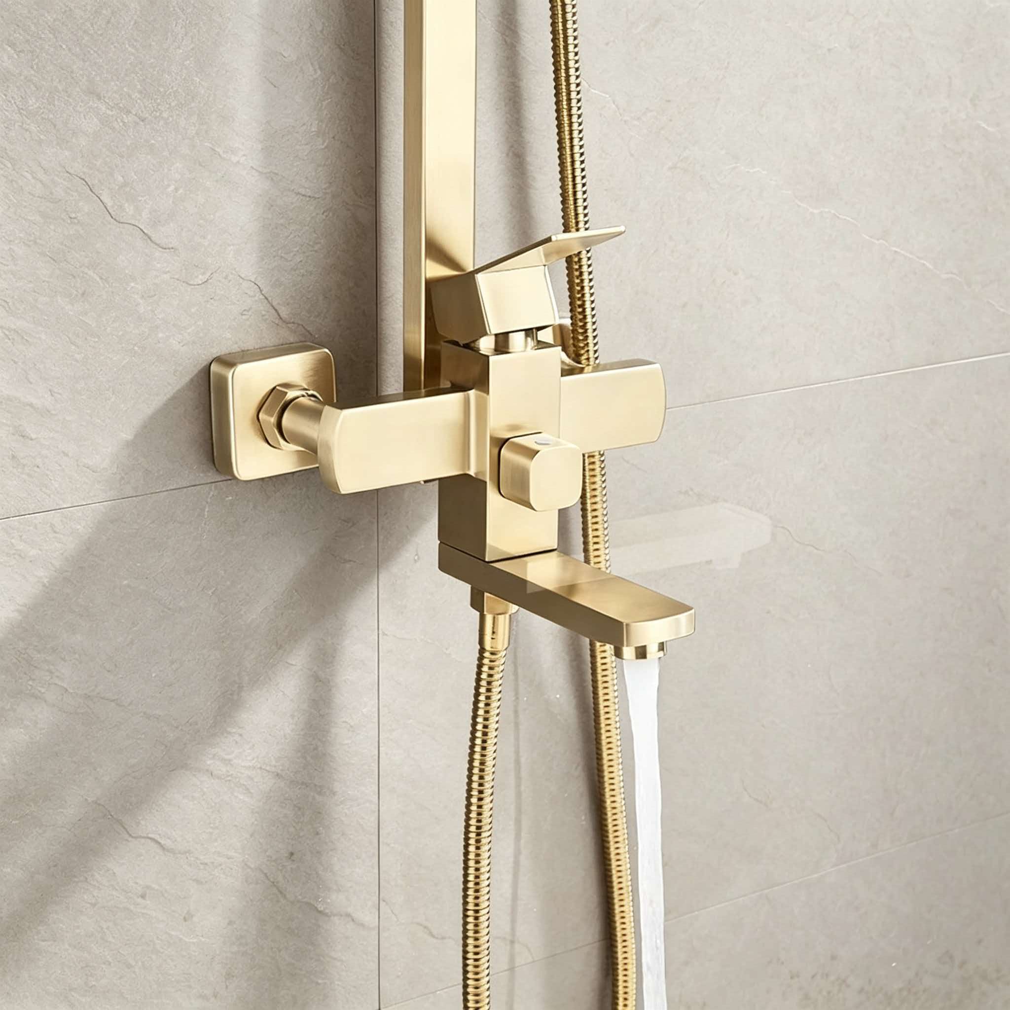 Ensemble de douche doré en aci - Home Bathroom Shower avis et prix