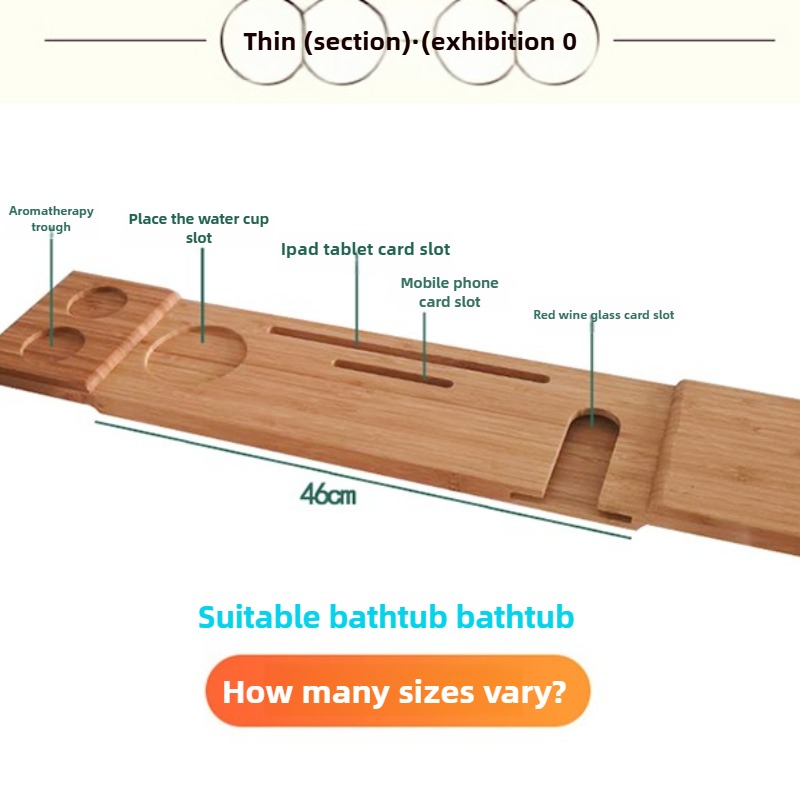 Caddie de baignoire en bambou  - Bath Caddy Tray avis et prix
