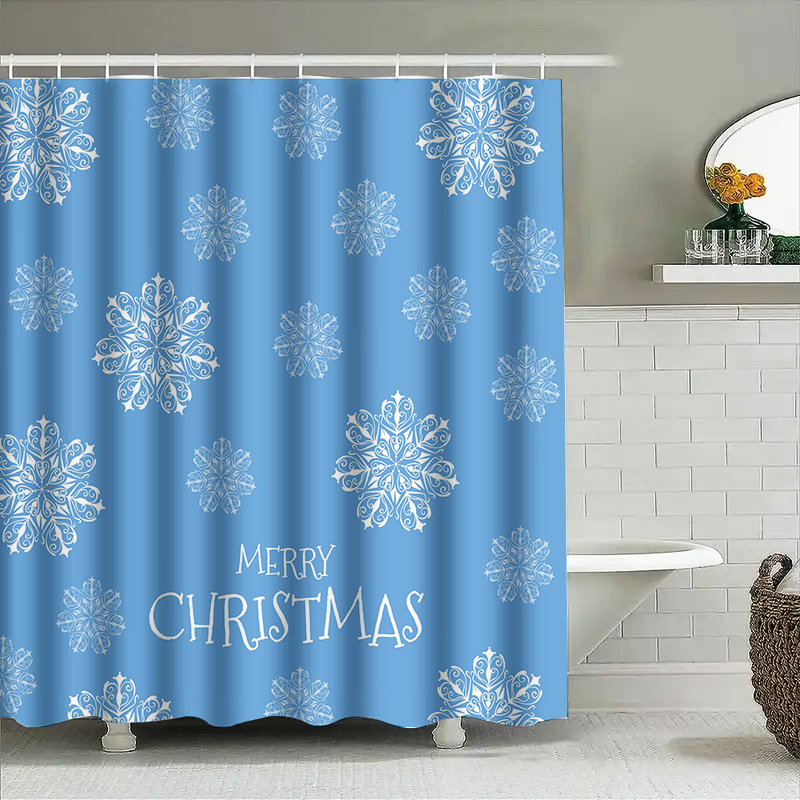 Rideau de douche de noël floco - Home Decor Bathroom Ideas avis et prix