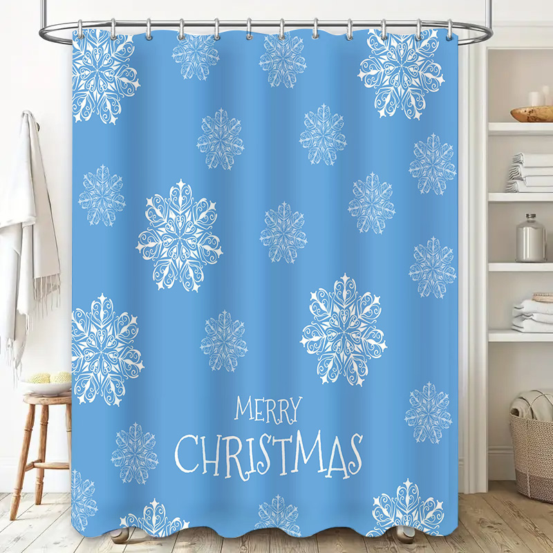 Rideau de douche de noël floco - Home Decor Bathroom Ideas avis et prix