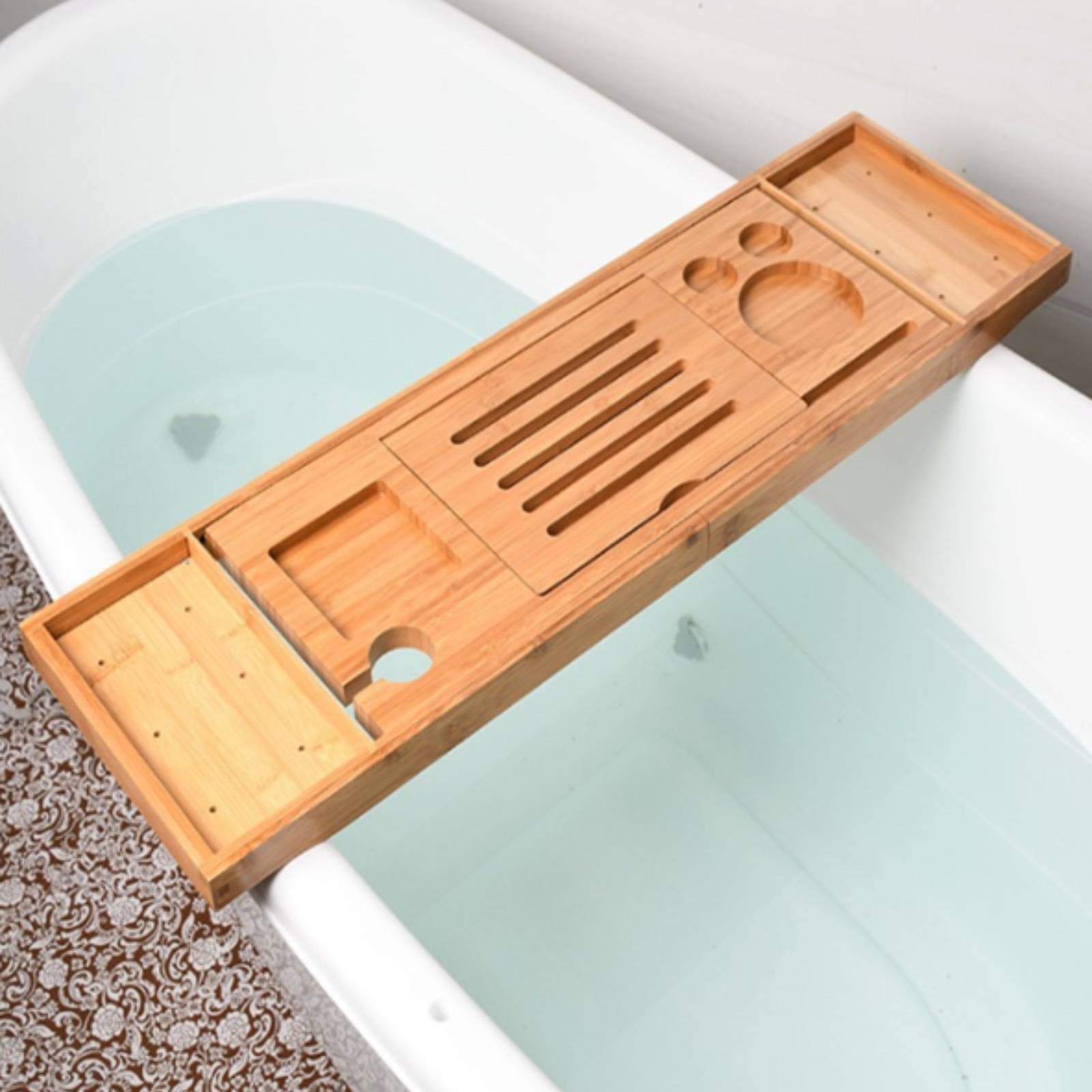 Plateau de bain en bois grainé - Bath Caddy Tray avis et prix