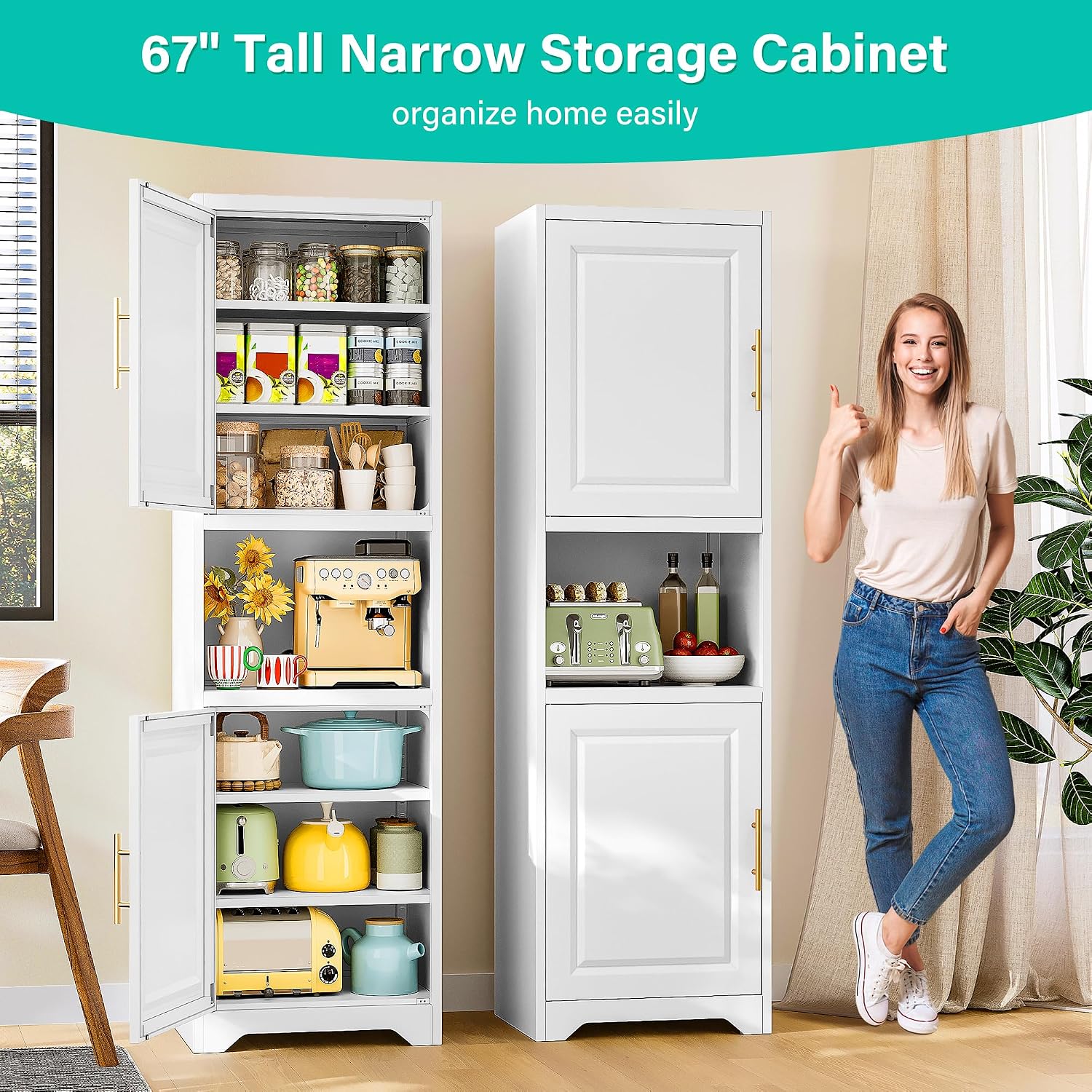 Armoire de rangement étroite d - Home Bathroom Door avis et prix