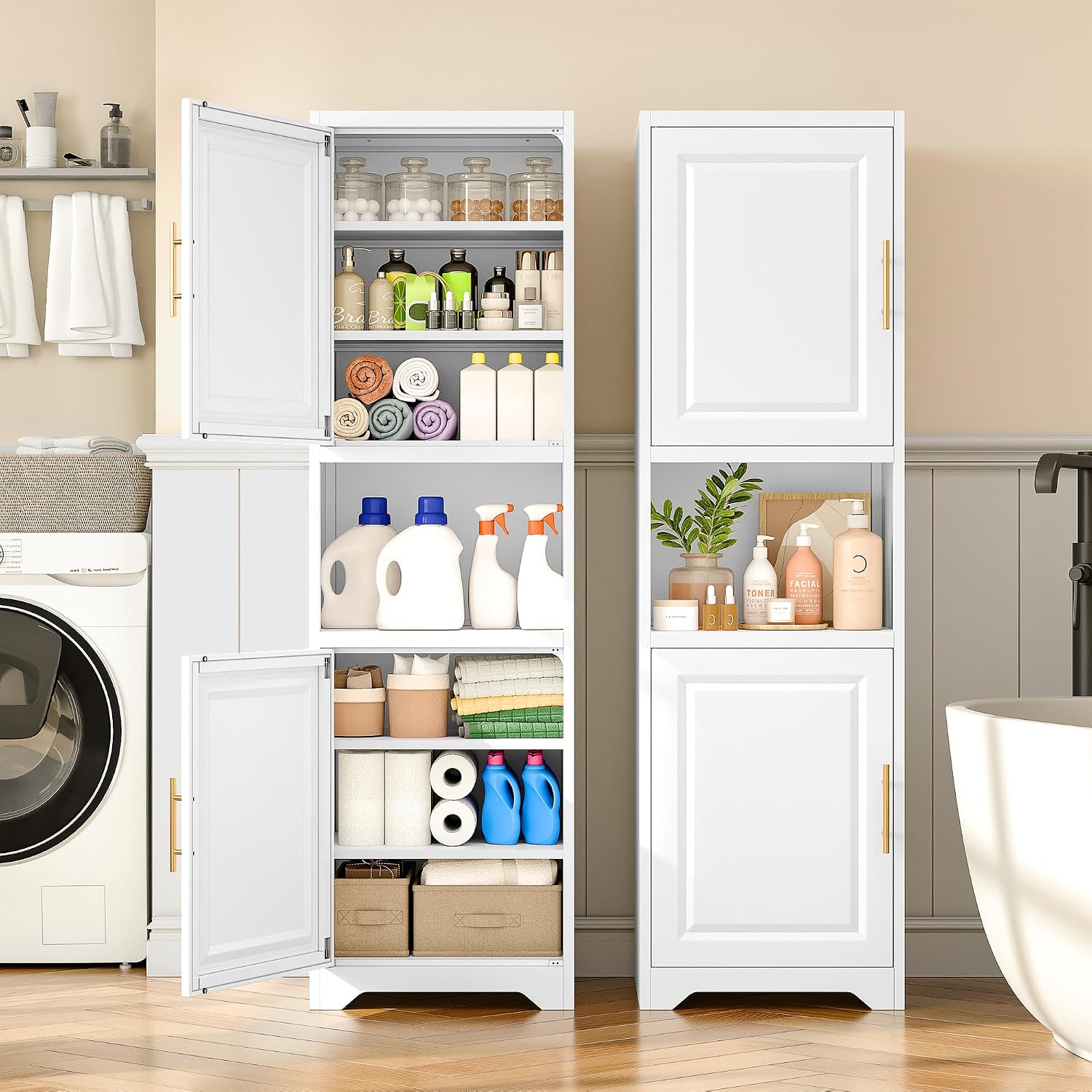 Armoire de rangement étroite d - Home Bathroom Door avis et prix